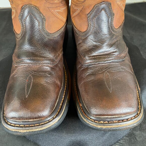 Boys/Men's  Rocky Size 6 Two Toned Brown/Tan Western Cowboy Boot, In very good - Picture 4 of 10